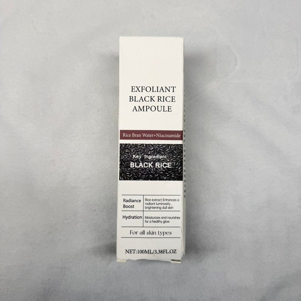 Exfoliant Black Rice Ampoule 3.38 fl oz Rice Bran Water Niacinamide Radiance